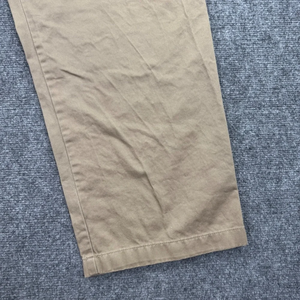 Duluth Trading Co Mens Khaki Pleated Chinos‎ Pants 42x30 100% Cotton